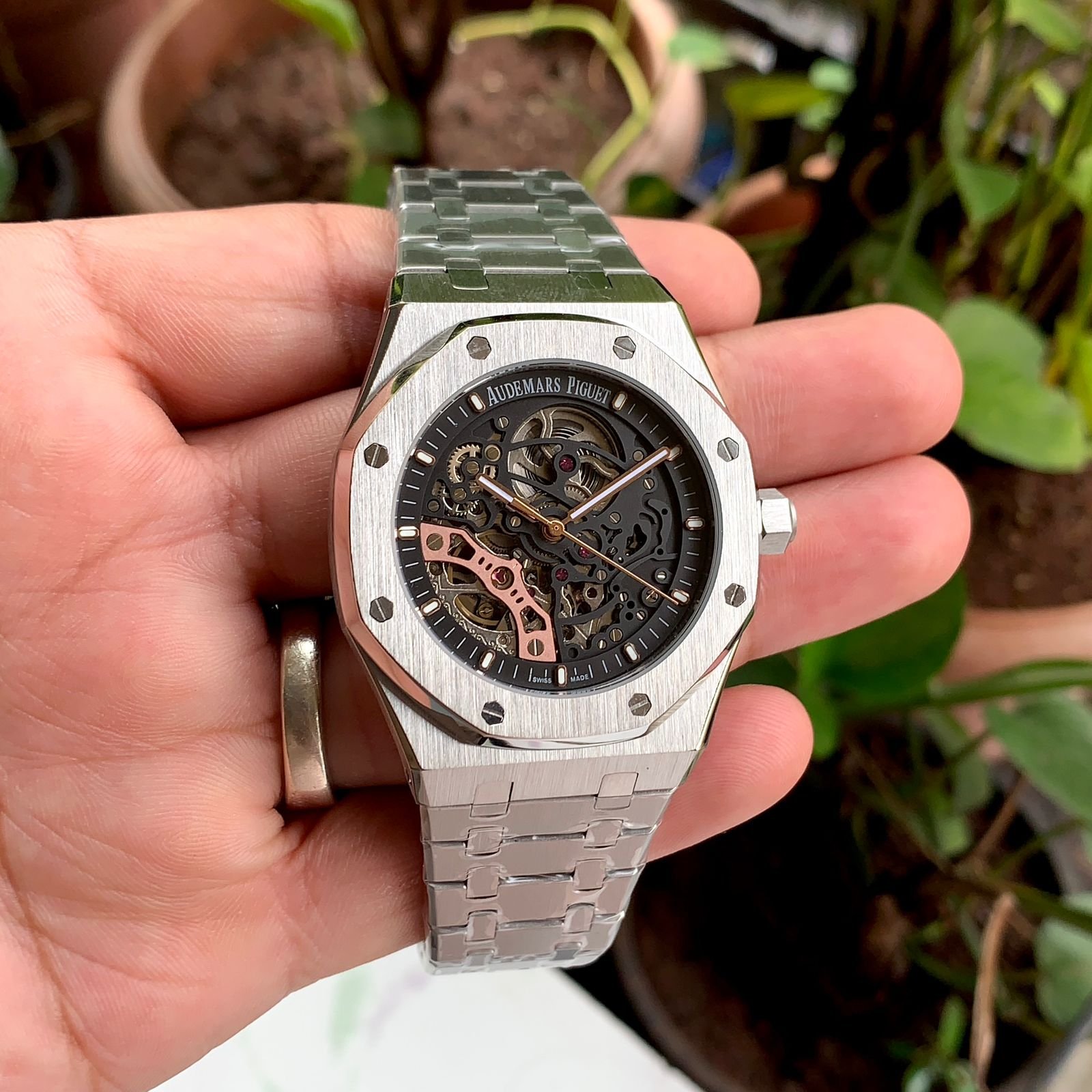 Audemars-Piguet-Double-Balance-Silver-Black-Watch-1-laziofy Audemars Piguet Double Balance Silver Black - Image 1