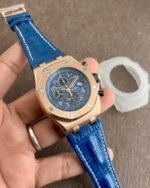 Audemars Piguet Royal Oak Chronograph Blue Dial First Copy Watch - Image 4