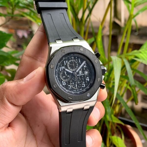 Audemars Piguet Royal Oak Chronograph Silver-Black Bezel