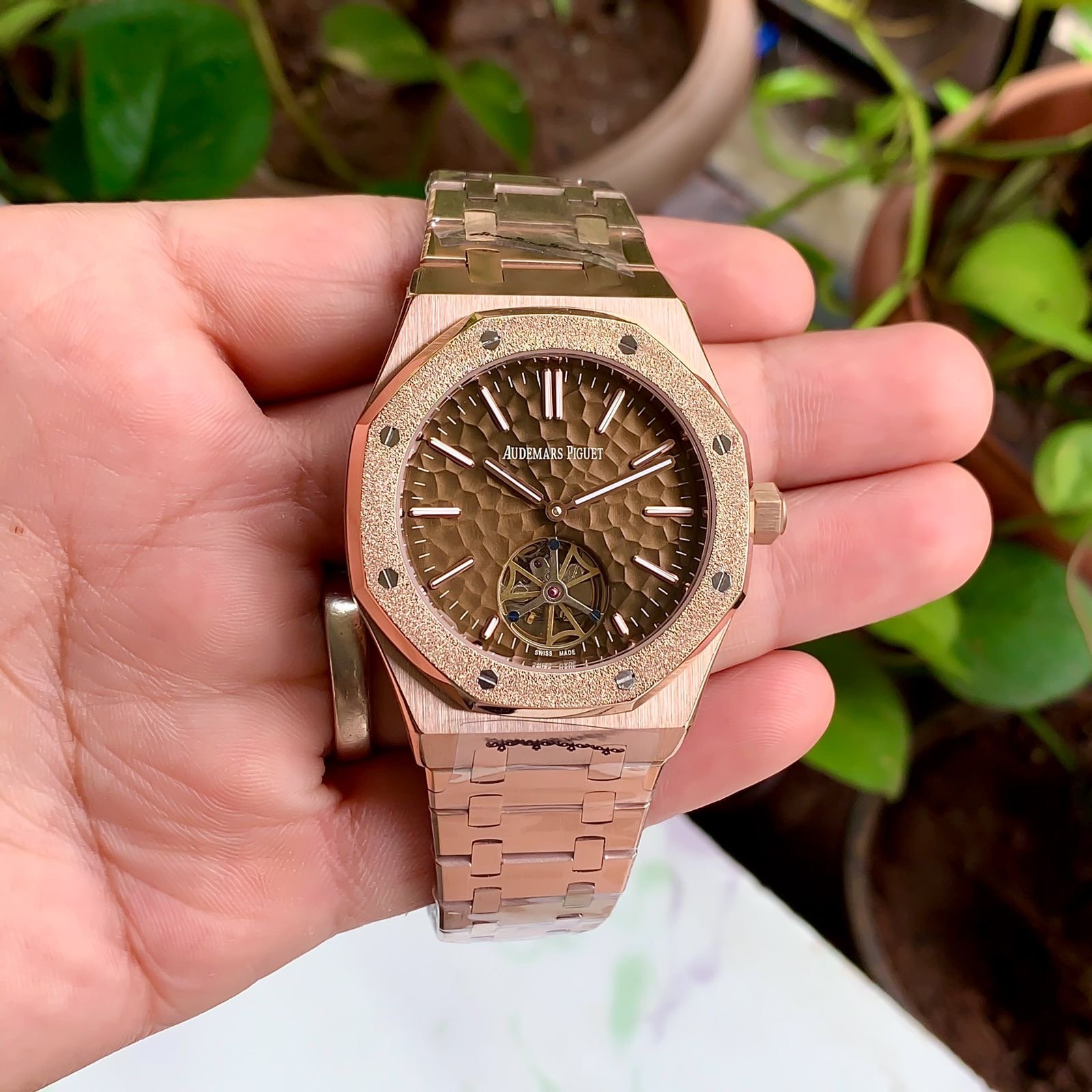 Audemars-Piguet-Royal-Oak-Flying-Tourbillion-Rose-Gold-1-laziofy Audemars Piguet Royal Oak Flying Tourbillion Rose Gold First Copy Watch - Image 1