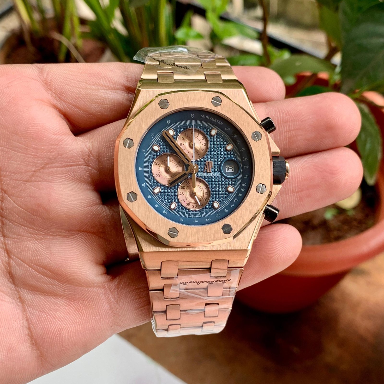 Audemars-Piguet-Royal-Oak-Offshore-Chronograph-Blue-1-laziofy Audemars Piguet Royal Oak Offshore Chronograph Blue First Copy Watch - Image 1