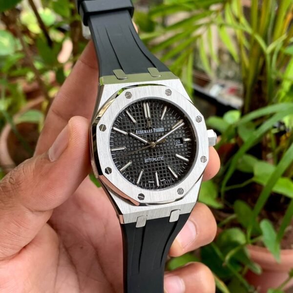 Audemars Piguet Royal Oak Silver Black Strap