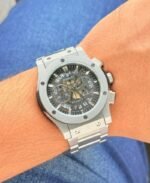 Hublot Big Bang Chronograph Grey White Dial First Copy Watch - Image 4