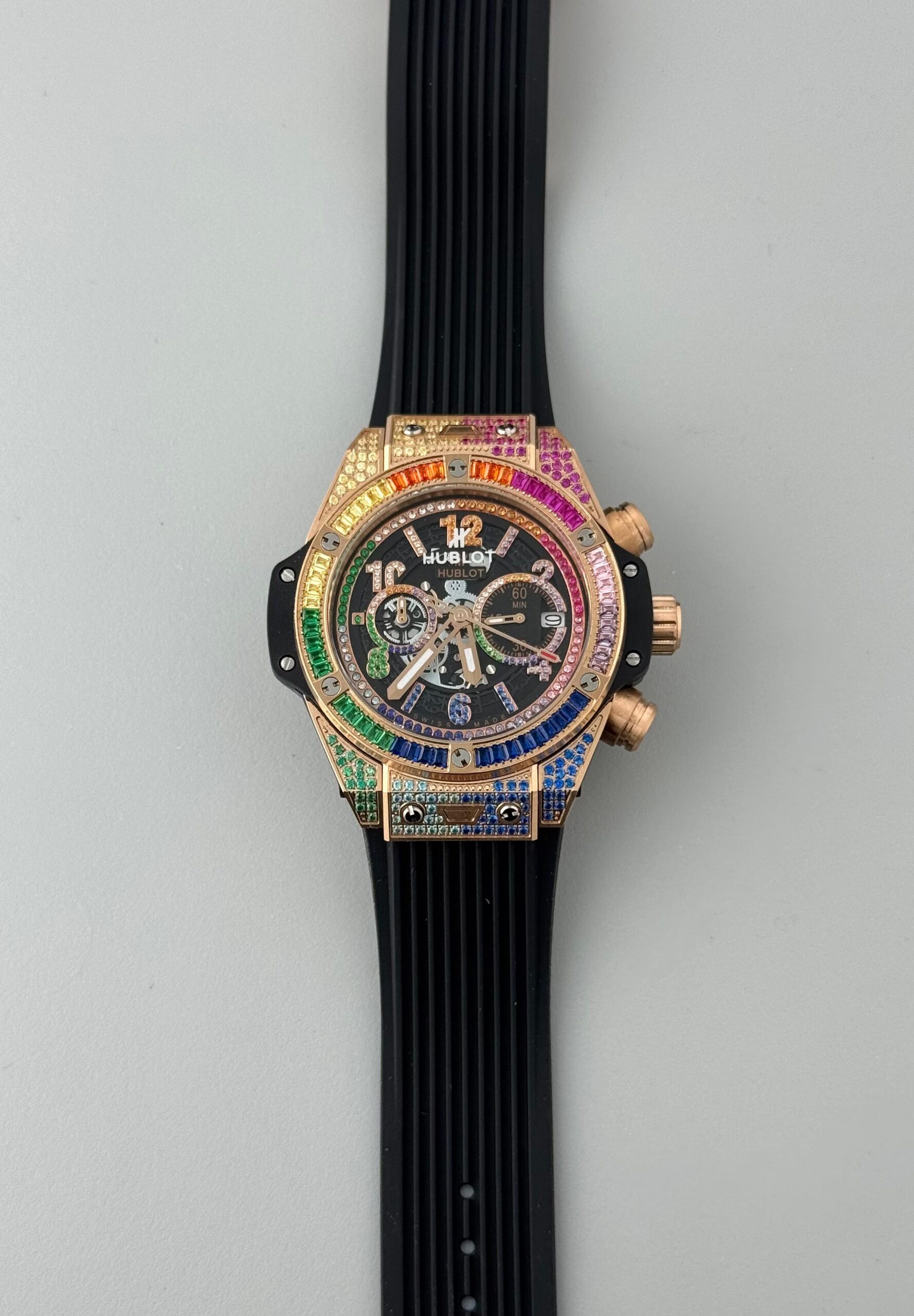 Hublot-Big-Bang-Rainbow-Diamond-1-laziofy Hublot Big Bang Rainbow Diamond First Copy Watch - Image 1