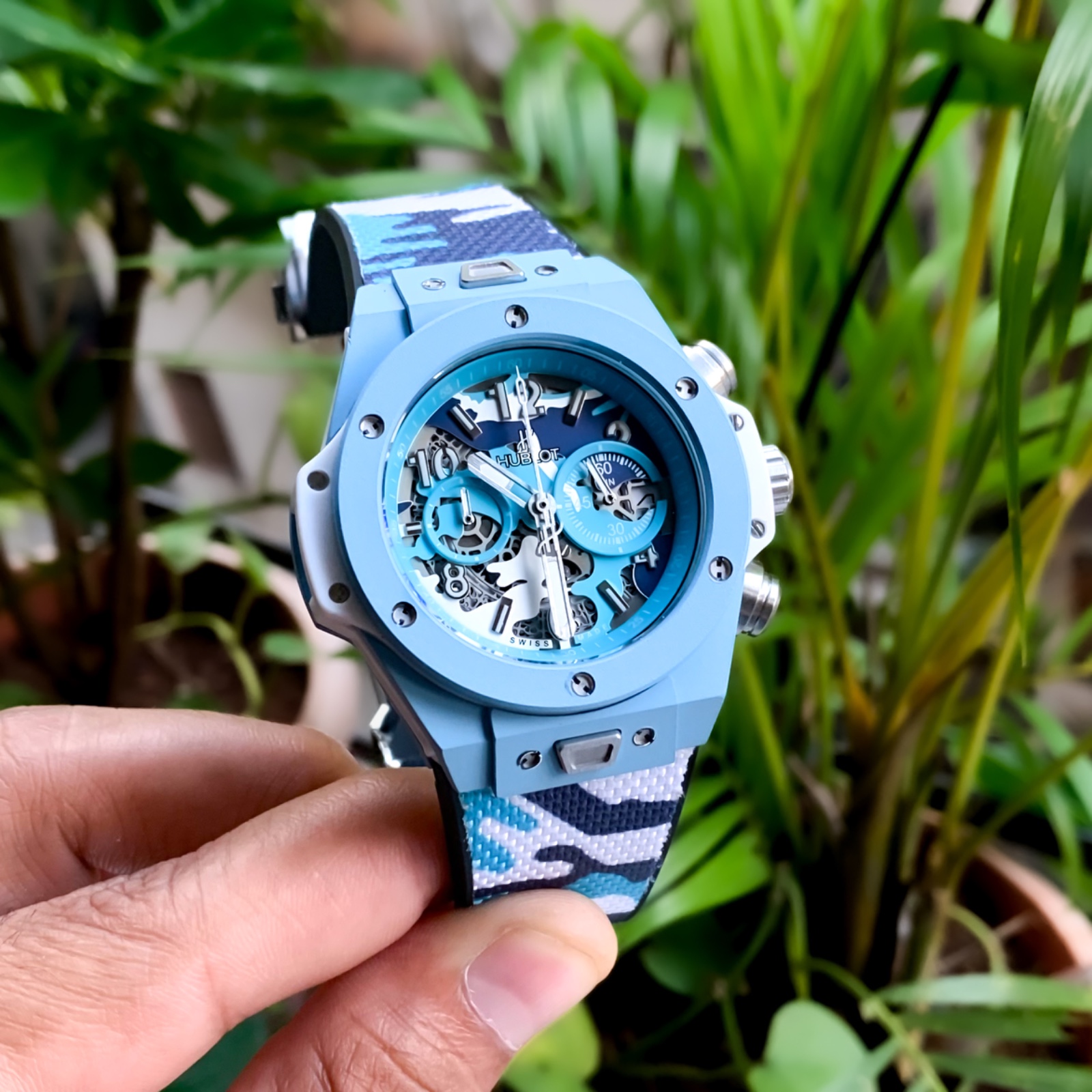 Hublot-Big-Bang-Unico-Sky-Blue-Cemo-Watch-2-laziofy Hublot Big Bang Unico Sky Blue Cemo Watch - Image 1