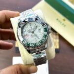 Rolex GMT II Textured White Dial First Copy Watch