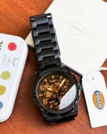 Fossil Bronson ME3256 Black Steel Automatic First Copy Watch - Image 2