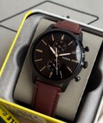 Fossil Championship Chronograph Brown Leather Watch