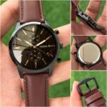 Fossil Championship Chronograph Brown Leather Watch - Image 3