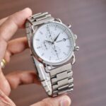 Fossil Commuter Silver Chronograph Watch with White Dial - Image 2