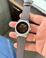 Fossil Everett Grey Strap Skeleton Dial Watch