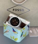 Fossil FSA Brown Automatic Leather Watch - Image 2