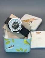 Fossil FSA Skeleton Silver Dial Automatic First Copy Watch