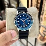 Fossil GMT Dive Blue Rubber Strap Watch - Image 2