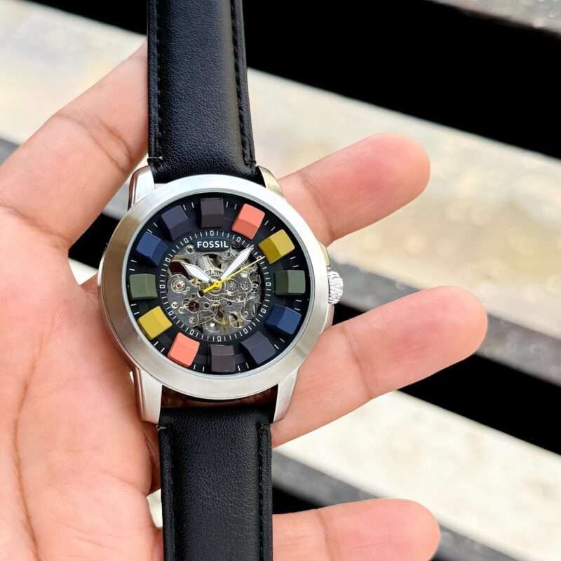 Fossil-Grant-Automatic-Skeleton-Watch-With-Rainbow-Dial-1-laziofy Fossil Grant Automatic Skeleton Watch With Rainbow Dial - Image 1