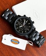 Fossil Grant Chrono Black Dial Men's Watch - Image 3