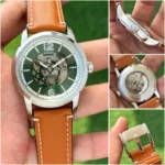Fossil Heritage Green Skeleton Dial Automatic First Copy Watch - Image 5