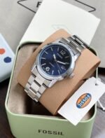 Fossil Heritage Silver Blue Dial First Copy Watch