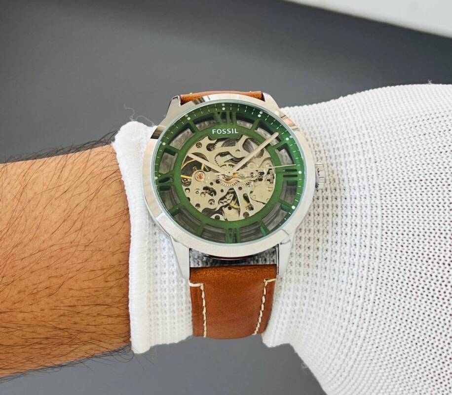 Fossil-Townsman-ME3234-Green-Skeleton-Dial-1-laziofy Fossil Townsman ME3234 Green Skeleton Dial First Copy Watch - Image 1