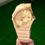 Gold Omega Constellation Chronograph First Copy Watch