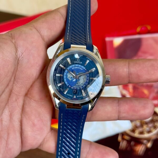 Omega Aqua Terra World Time Blue 43mm First Copy Watch
