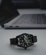 Omega Automatic Black Open Heart Firstr Copy Watch - Image 3