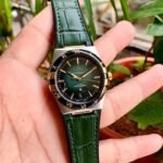 Omega Constellation 41mm Green Dial Leather Strap First Copy Watch
