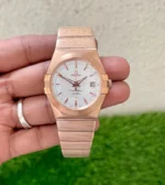 Omega Constellation 42mm Rose Gold and White Dial First Copy Watch
