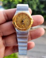 Omega Constellation Gold Quartz Ladies First Copy Watch