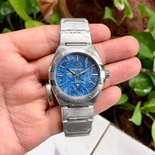 Omega Constellation Meteorite Blue Edition First Copy Watch