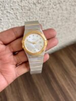 Omega Constellation White Dial Quartz First Copy Watch