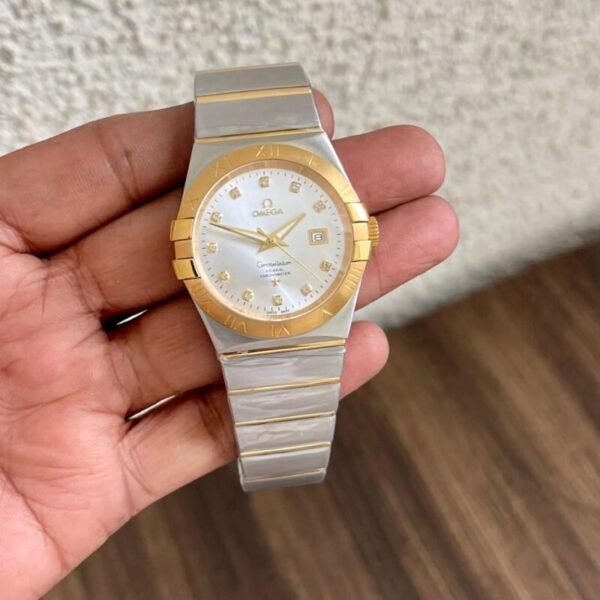 Omega Constellation White Dial Quartz First Copy Watch