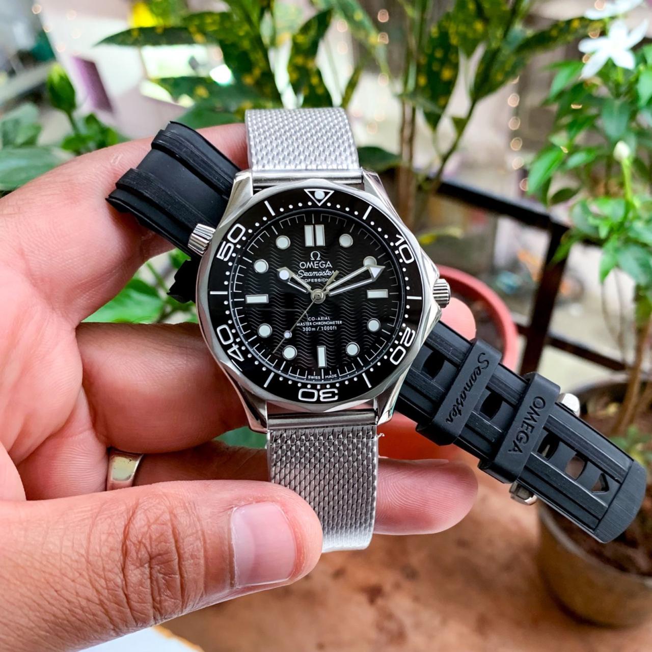 Omega-Seamaster-300m-Black-Dial-Diver-Watch-1-laziofy Omega Seamaster 300m Black Dial Diver Watch - Image 1