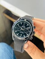 Omega Seamaster Black Chronograph Watch - Image 2