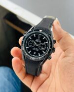 Omega Seamaster Black Chronograph Watch - Image 4