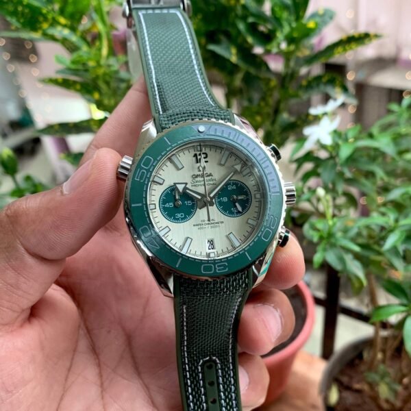 Omega Seamaster Planet Ocean 600M Green Chronograph Watch