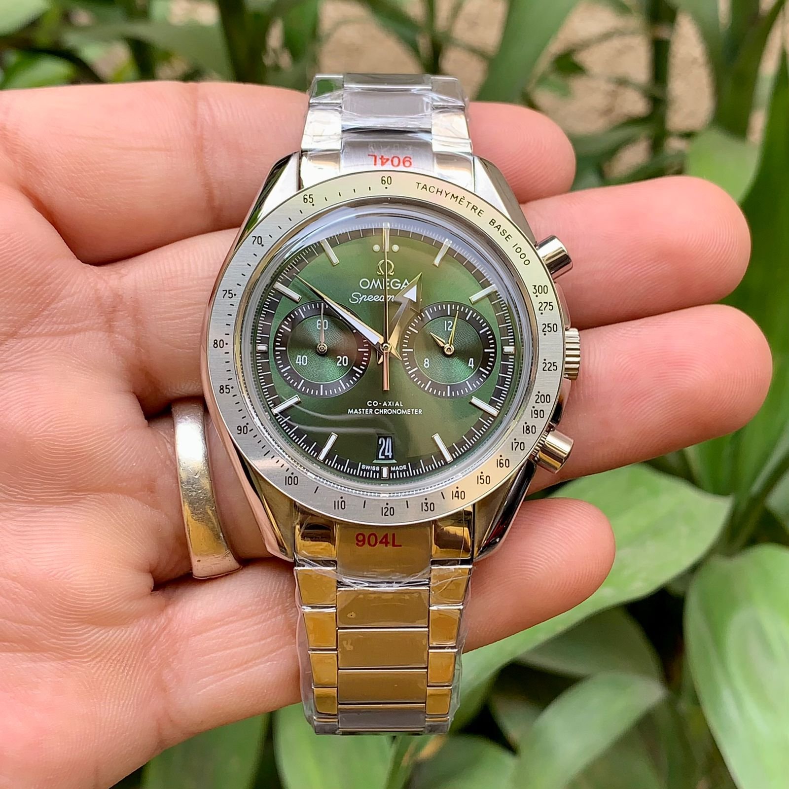 Omega-Speedmaster-57-Co-Axial-Chronograph-Green-Dial-Watch-1-laziofy Omega Speedmaster 57 Co-Axial Chronograph Green Dial Watch - Image 1