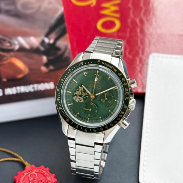 Omega Speedmaster Apollo 11 Green Dial Men's Watch