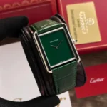 Cartier Tank Silver Green First Copy Watch