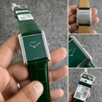 Cartier Tank Silver Green First Copy Watch - Image 2