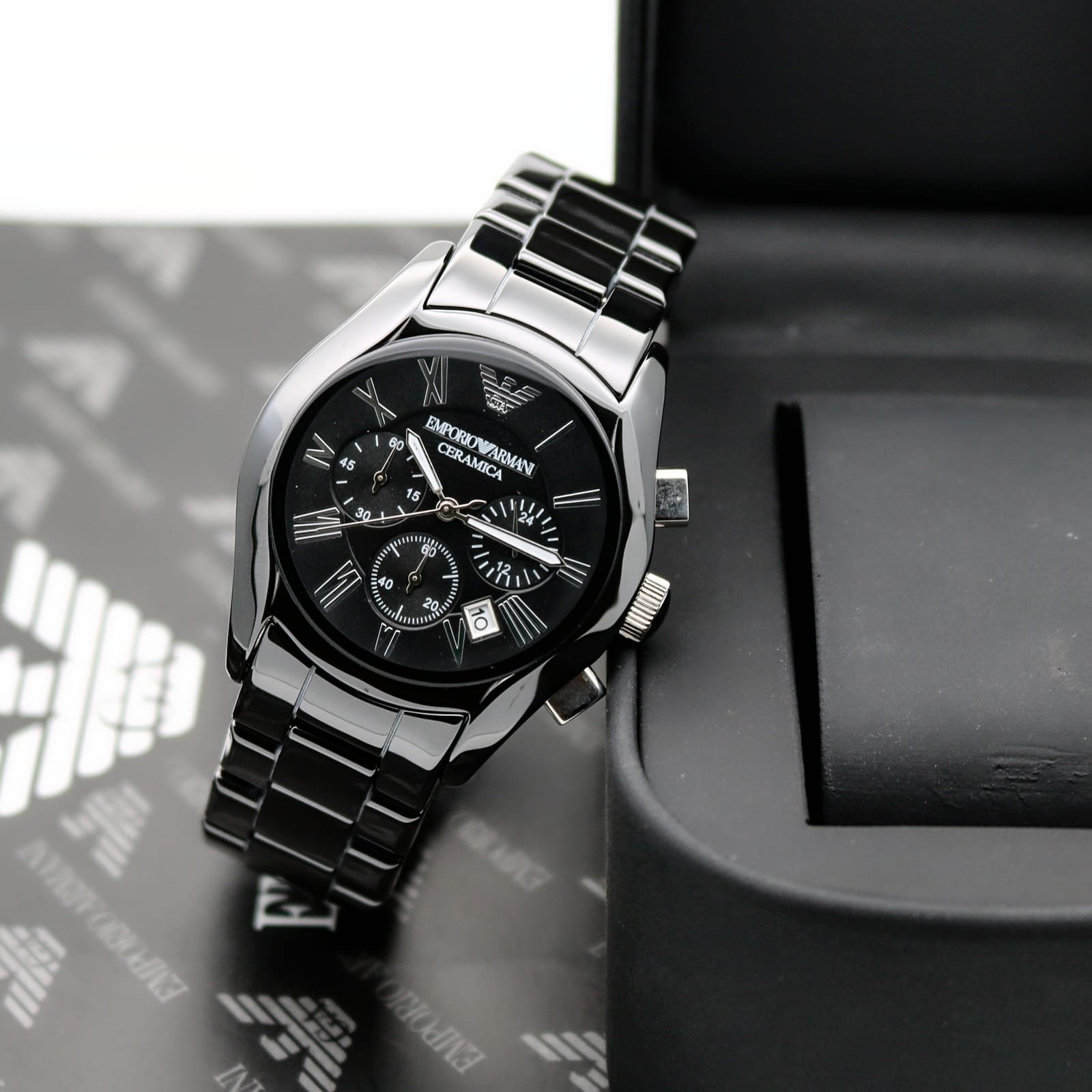 Emporio-Armani-AR1410-Black-Ceramic-Watch-1-laziofy Emporio Armani AR1410 Black Ceramic Watch - Image 1