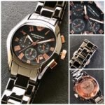 Emporio Armani Black Dial Ceramic Watch - Image 2