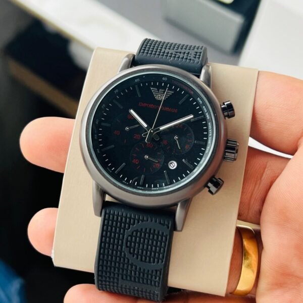 Emporio Armani Black Sports Watch First Copy