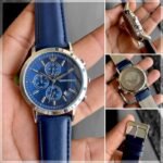 Emporio Armani Blue Leather Band Watch - Image 2
