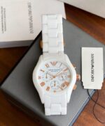 Emporio Armani Ceramica White Dial First Copy Watch - Image 2