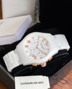 Emporio Armani Ceramica White Dial First Copy Watch - Image 3