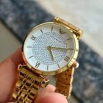 Emporio Armani Gold Diamond Face Watch - Image 2