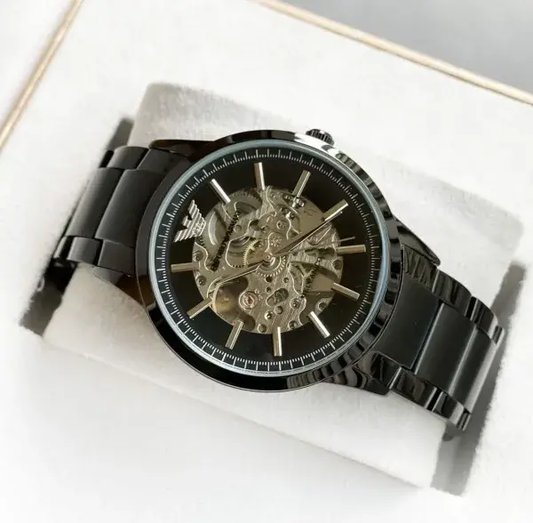 Emporio Armani Meccanico Black Dial First Copy Watch