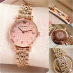 Emporio Armani Rose Gold Diamond Dial Watch