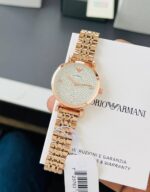 Emporio Armani Slim Rose Gold Watch - Image 3